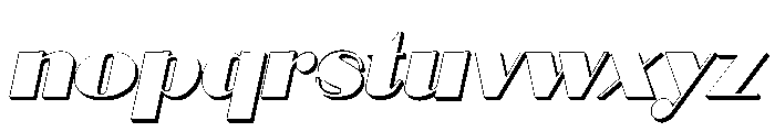 Doviera3DExtrusionSlant Font LOWERCASE
