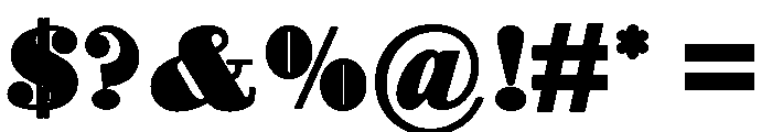 DovieraBold Font OTHER CHARS