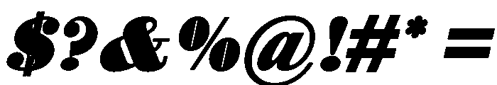DovieraBoldSlant Font OTHER CHARS