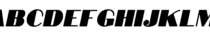 DovieraBoldSlant Font UPPERCASE