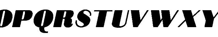 DovieraBoldSlant Font UPPERCASE