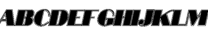DovieraCollegeSlant Font UPPERCASE