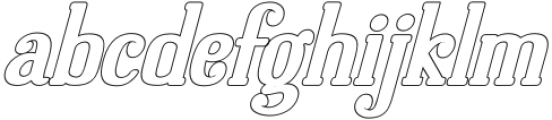 Dolphins Outline Bold Italic otf (700) Font LOWERCASE