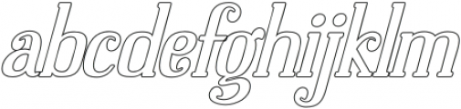 Dolphins Outline Italic otf (400) Font LOWERCASE