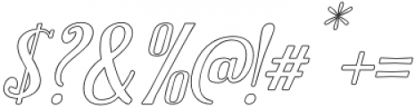 Dolphins Outline Light Italic otf (300) Font OTHER CHARS