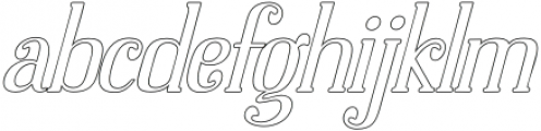 Dolphins Outline Light Italic otf (300) Font LOWERCASE