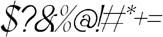 Domillack Italic otf (400) Font OTHER CHARS