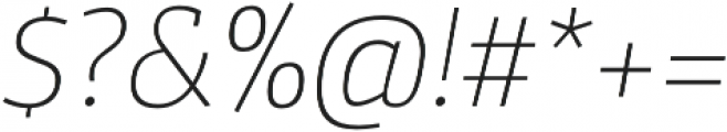 Domotika Thin Italic otf (100) Font OTHER CHARS