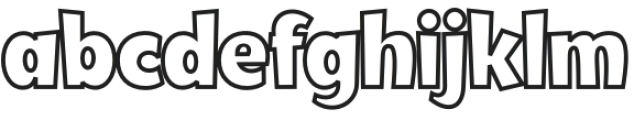 Dongo Outline otf (400) Font LOWERCASE