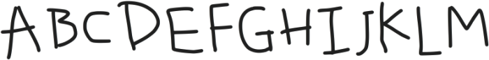 Doodle Hand Drawn Regular otf (400) Font UPPERCASE
