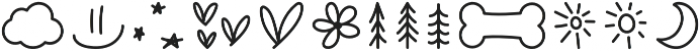 DoodleBits Regular otf (400) Font LOWERCASE