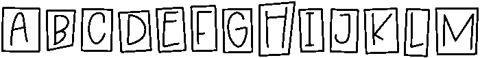 Doodleblock Sans Regular otf (400) Font UPPERCASE