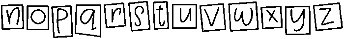 Doodleblock Sans Regular otf (400) Font LOWERCASE