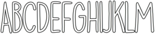 Doodler Outline otf (400) Font UPPERCASE
