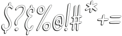 Doodler Shadow Italic otf (400) Font OTHER CHARS