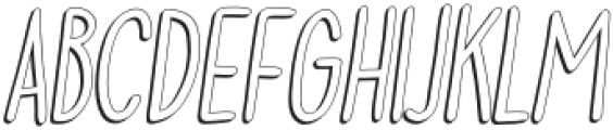 Doodler Shadow Italic otf (400) Font UPPERCASE