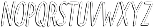 Doodler Shadow Italic otf (400) Font UPPERCASE