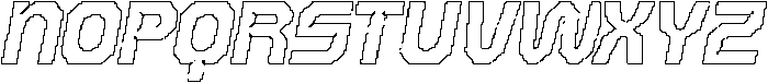 Dorelia Pixel Outline otf (400) Font UPPERCASE