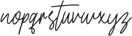 Doria Signature otf (400) Font LOWERCASE