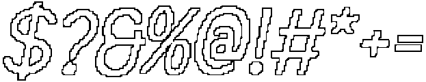 Dorlan Pixel Outline otf (400) Font OTHER CHARS