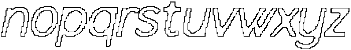 Dorlan Pixel Outline otf (400) Font LOWERCASE