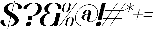 Dorvalen Italic otf (400) Font OTHER CHARS
