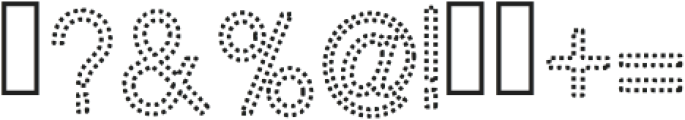 Dotted Flash Regular otf (400) Font OTHER CHARS
