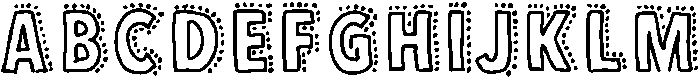 Dotted Giggle Medium otf (500) Font UPPERCASE