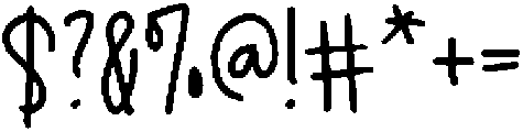 Downtown Market Handwriting Font Regular otf (400) Font OTHER CHARS