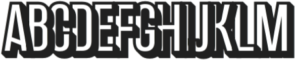 Dozed ExtrudeRight otf (400) Font UPPERCASE