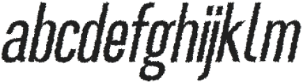 Dozed Rough Italic otf (400) Font LOWERCASE