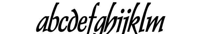 Dolphin Condensed Bold Italic Font LOWERCASE