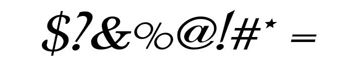 Dolphin Wide Italic Font OTHER CHARS