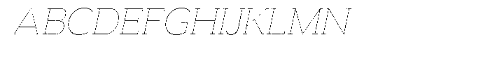 Donnerstag Hairline Italic Font UPPERCASE
