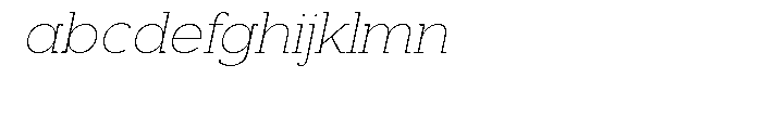 Donnerstag Thin Italic Font LOWERCASE