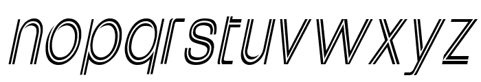 Downtown Thin Italic Font LOWERCASE