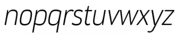 DOCU Thin Oblique Font LOWERCASE