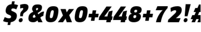 DOCU X Bold Oblique Font OTHER CHARS