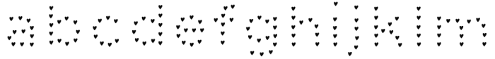 Dolcissimo Hearts Font LOWERCASE