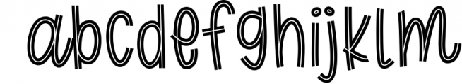 Don Flip Flap - a fun, big impact, inline font trio 2 Font LOWERCASE