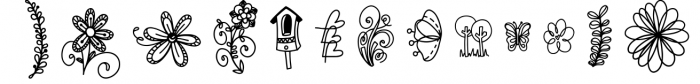 Doodle Bug - A Whimsical Dingbat and Writing Duo 1 Font LOWERCASE