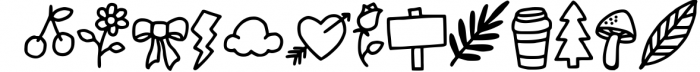 Doodly Doodle Dingbat Font UPPERCASE