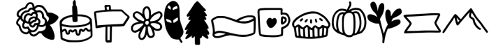 Doodly Doodle Dingbat Font LOWERCASE