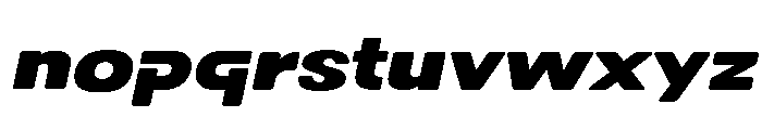 DOVENSPersonalUse-ExtBdSlant Font LOWERCASE