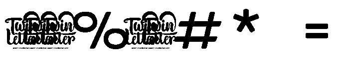 DOVENSPersonalUse-Thin Font OTHER CHARS
