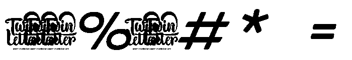 DOVENSPersonalUse-ThinSlanted Font OTHER CHARS