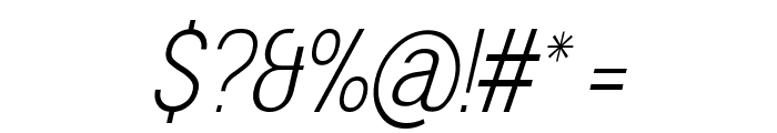 Doboto Thin Italic Font OTHER CHARS