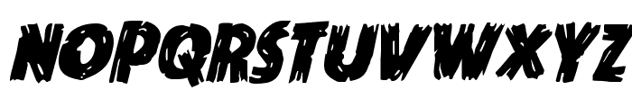 Dokter Monstro Staggered Italic Font UPPERCASE