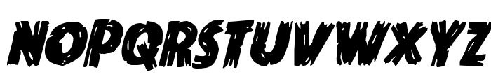 Dokter Monstro Staggered Italic Font LOWERCASE
