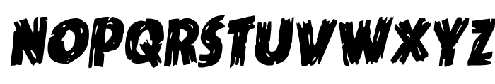 Dokter Monstro Staggered Rotalic Font UPPERCASE
